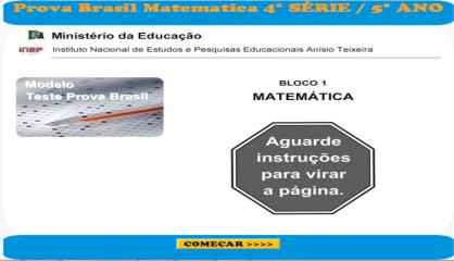 jogo educativo e pedagógico gratis - Prova Brasil Matematica 4ª SÉRIE - 5º ANO